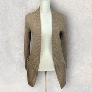 LL Bean Cardigan Wool Blend Brown Knit Sweater